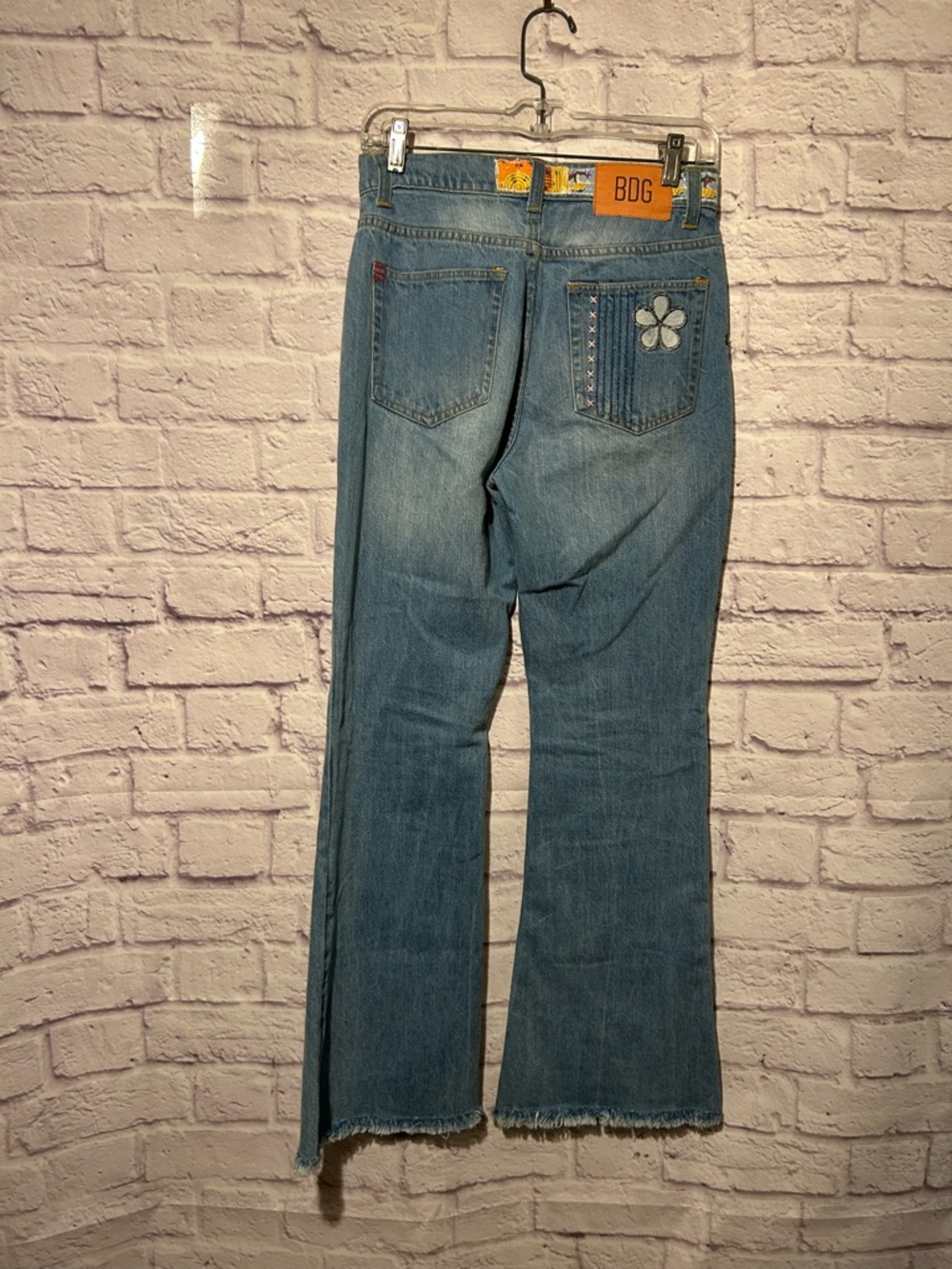 BDG  EUC High Waisted Y2K Patchwork Flare Jeans Indigo Craft Size 26 - Picture 7 of 13